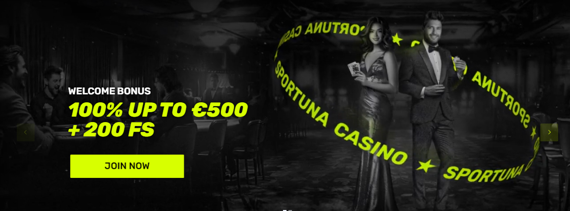 Sportuna Casino Review: Welcome Bonus 100% Up to €500 + 200 Free Spins